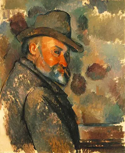 Self Portrait in a Felt Hat Paul Cezanne